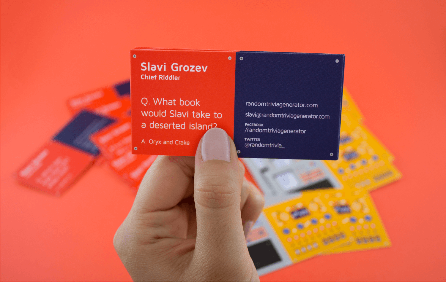 business card trivia